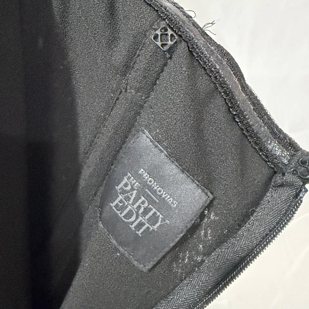 Pronovias Black Strapless Dress with Silver - Atos style 48- Beading size 4 - Picture 10 of 15